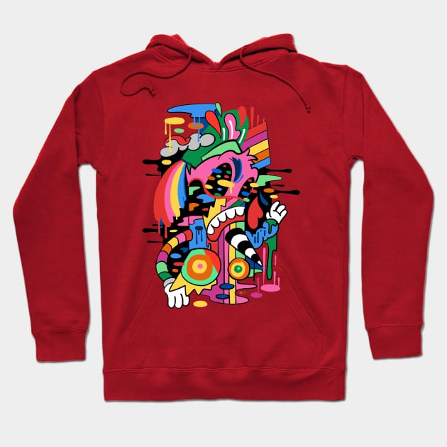 Abstract Trippy Sailor Man Cartoon Design Cartoons Hoodie